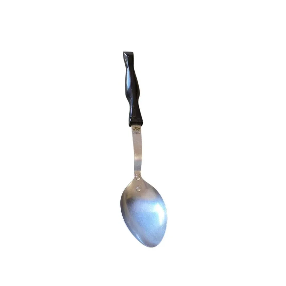 Vintage Cutco Serving Spoon #1712 Brown Swirl Handle Made USA Stainless Steel